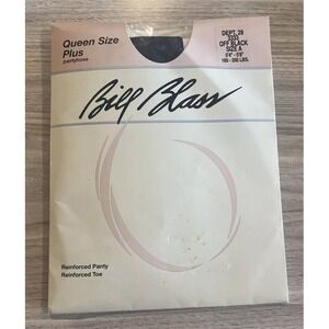 Bill Blass Queen Size‎ A Plus Pantyhose Off Black  Vintage 185-200lbs